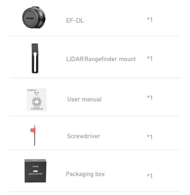 Viltrox EF - DL AF Lens Mount Adapter - Viltrox Storelens adapter