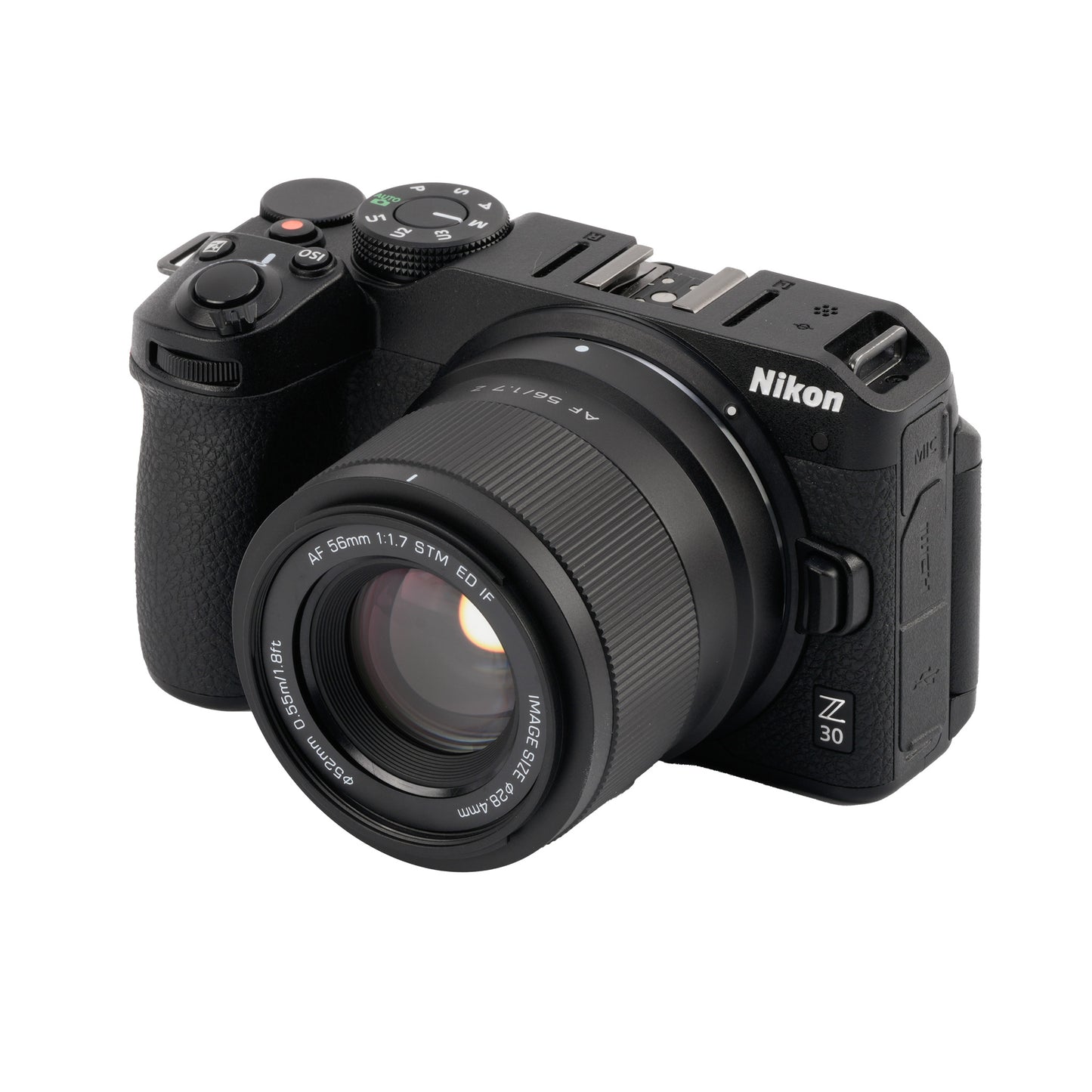 Viltrox AF 56mm F1.7 Nikon Z lens Nikon Z30 fotoğraf makinesi üzerinde