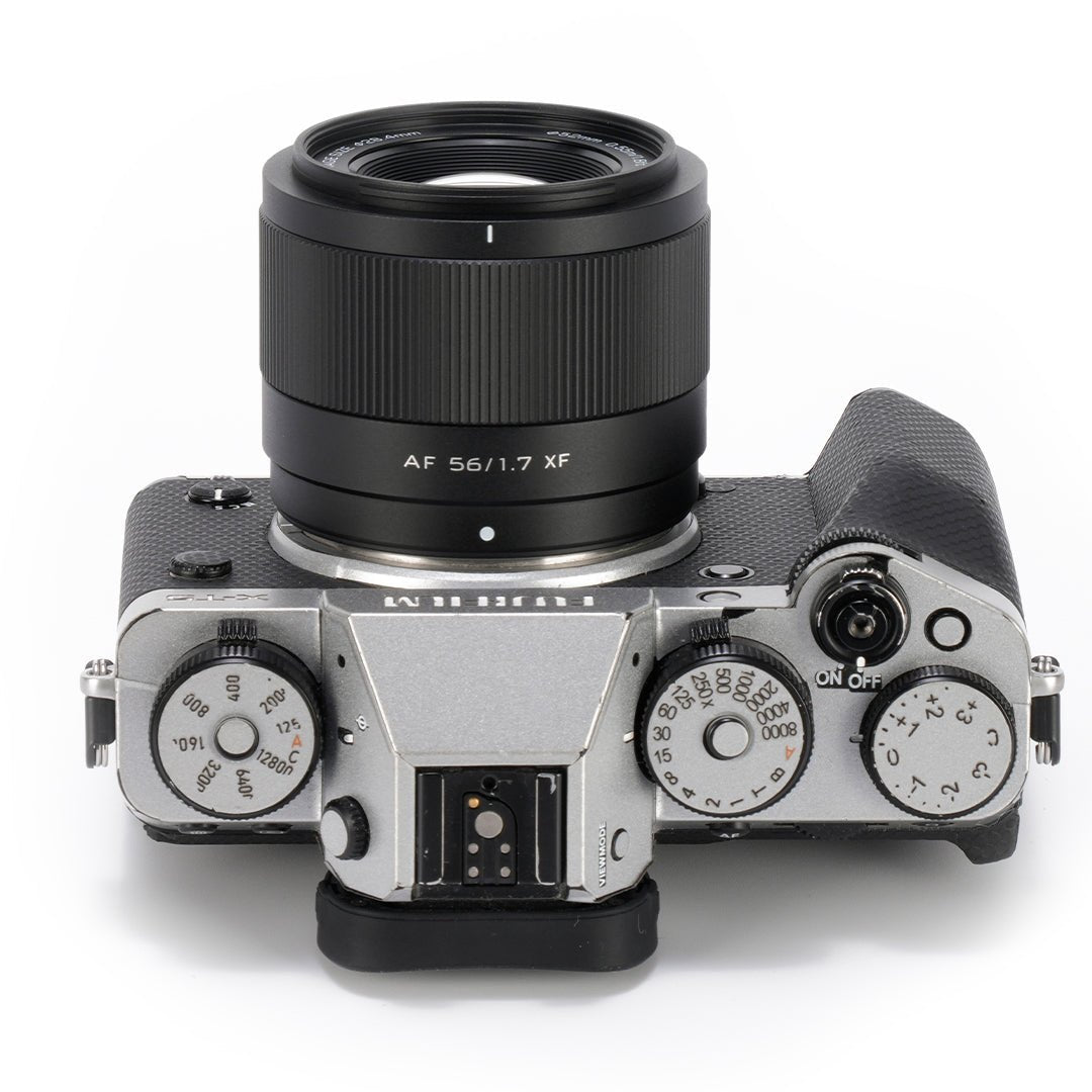 Viltrox AF 56mm F1.7 Fujifilm X lens Fujifilm fotoğraf makinesi üzerinde