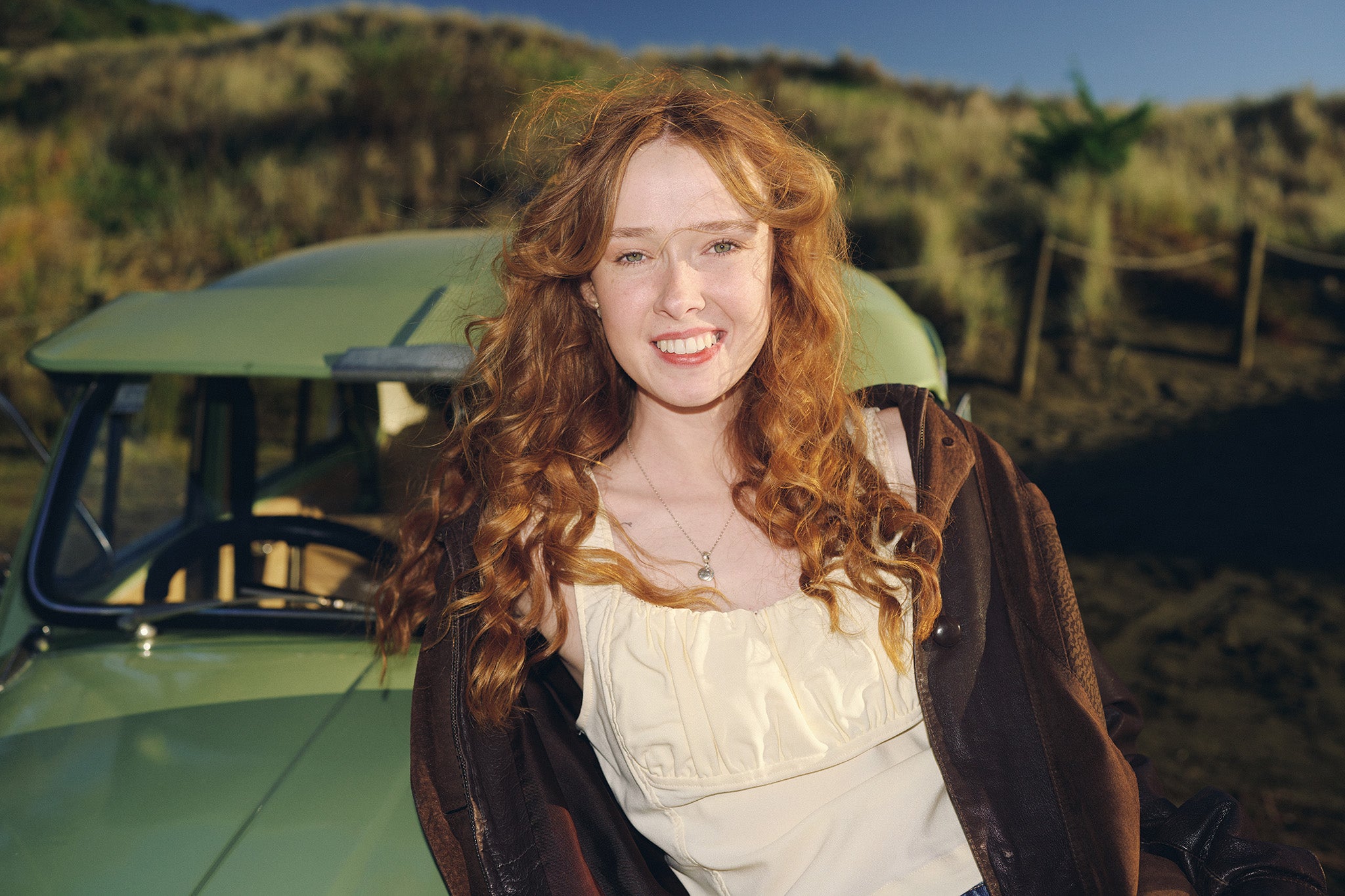 Backlit outdoor portrait illuminated with the Viltrox Vintage Z1 flash